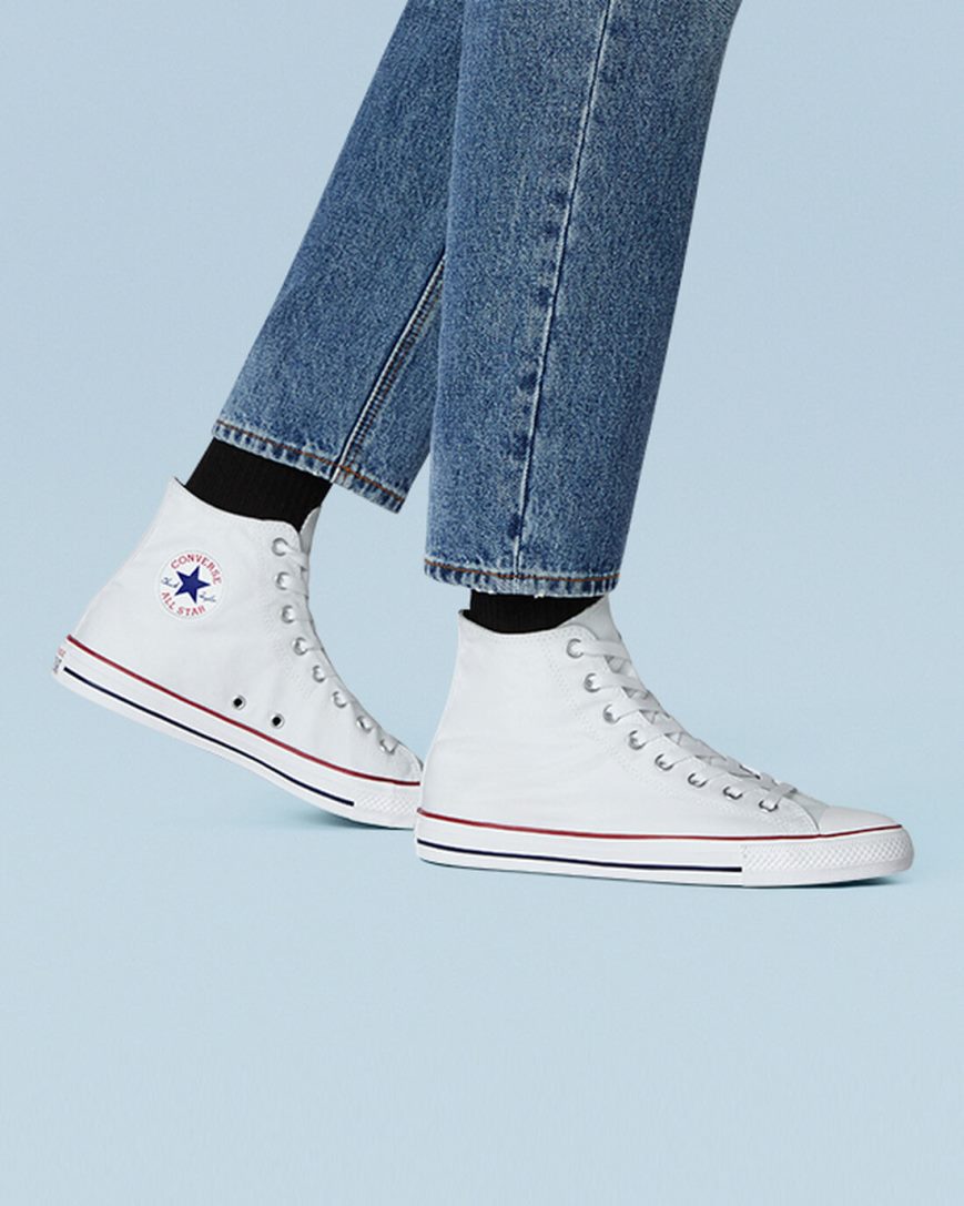 Tenis Converse Chuck Taylor All Star Classicos Cano Alto Feminino Branco | PT W07435P